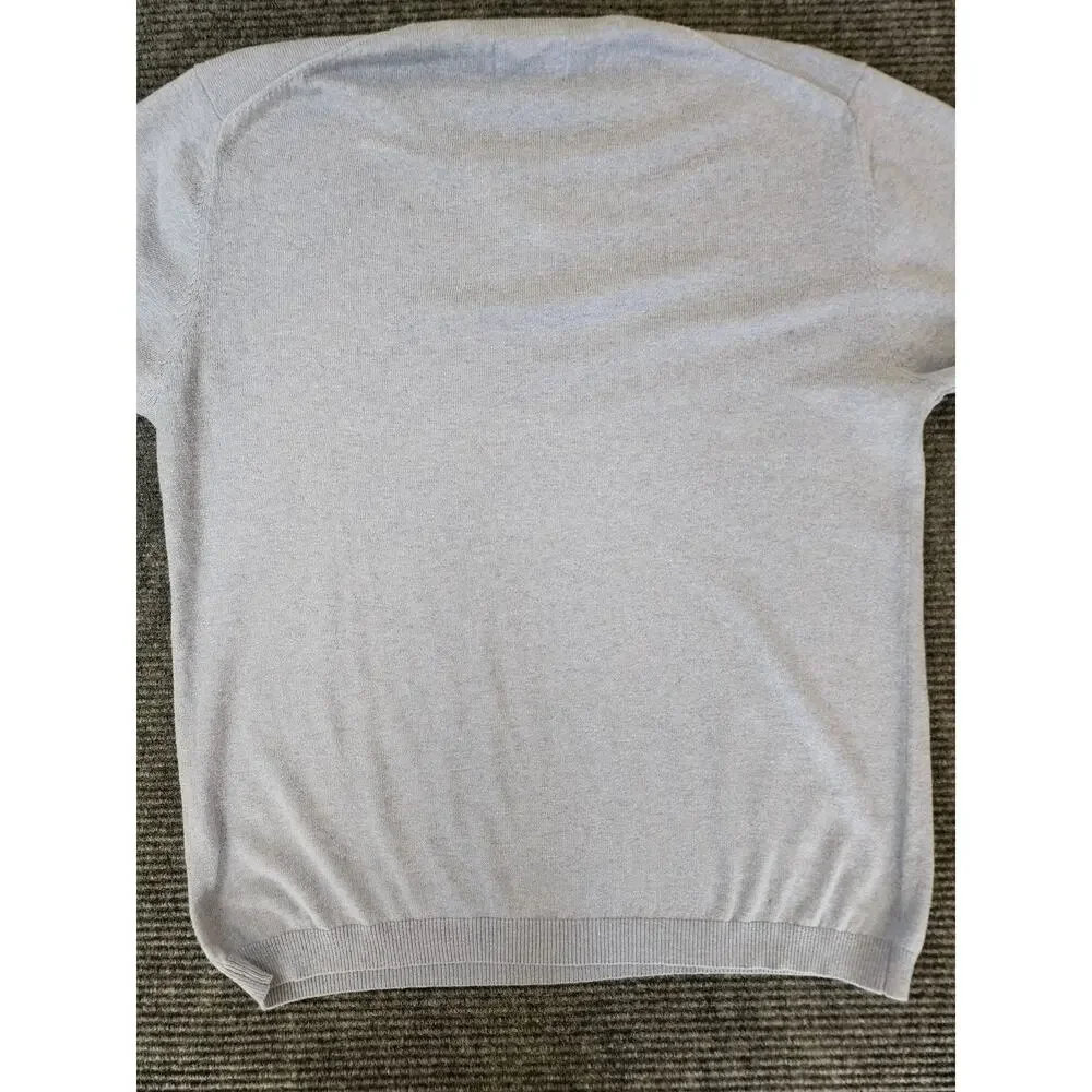 Vintage Weatherproof Cotton Cashmere V-Neck Sweater Men's Size Large Blue
